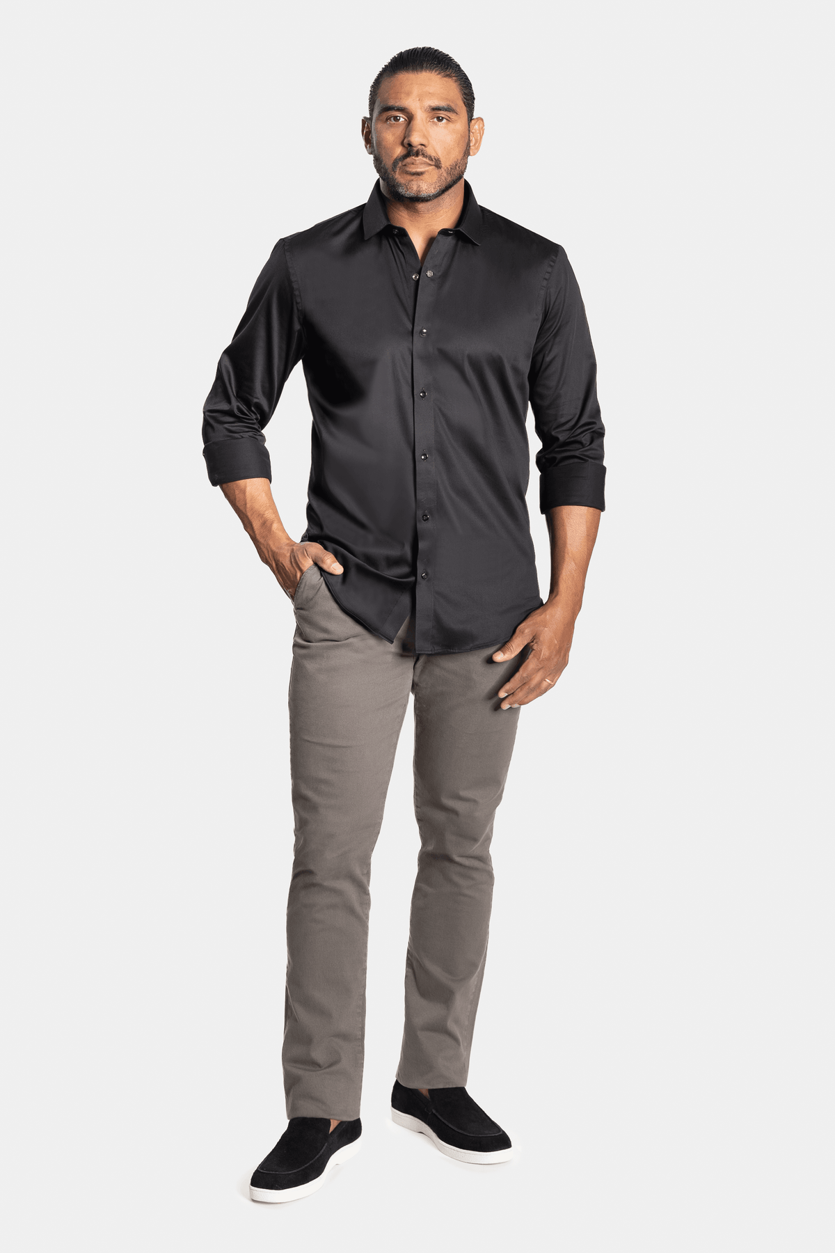 CAMISA ACETINADA LEONE