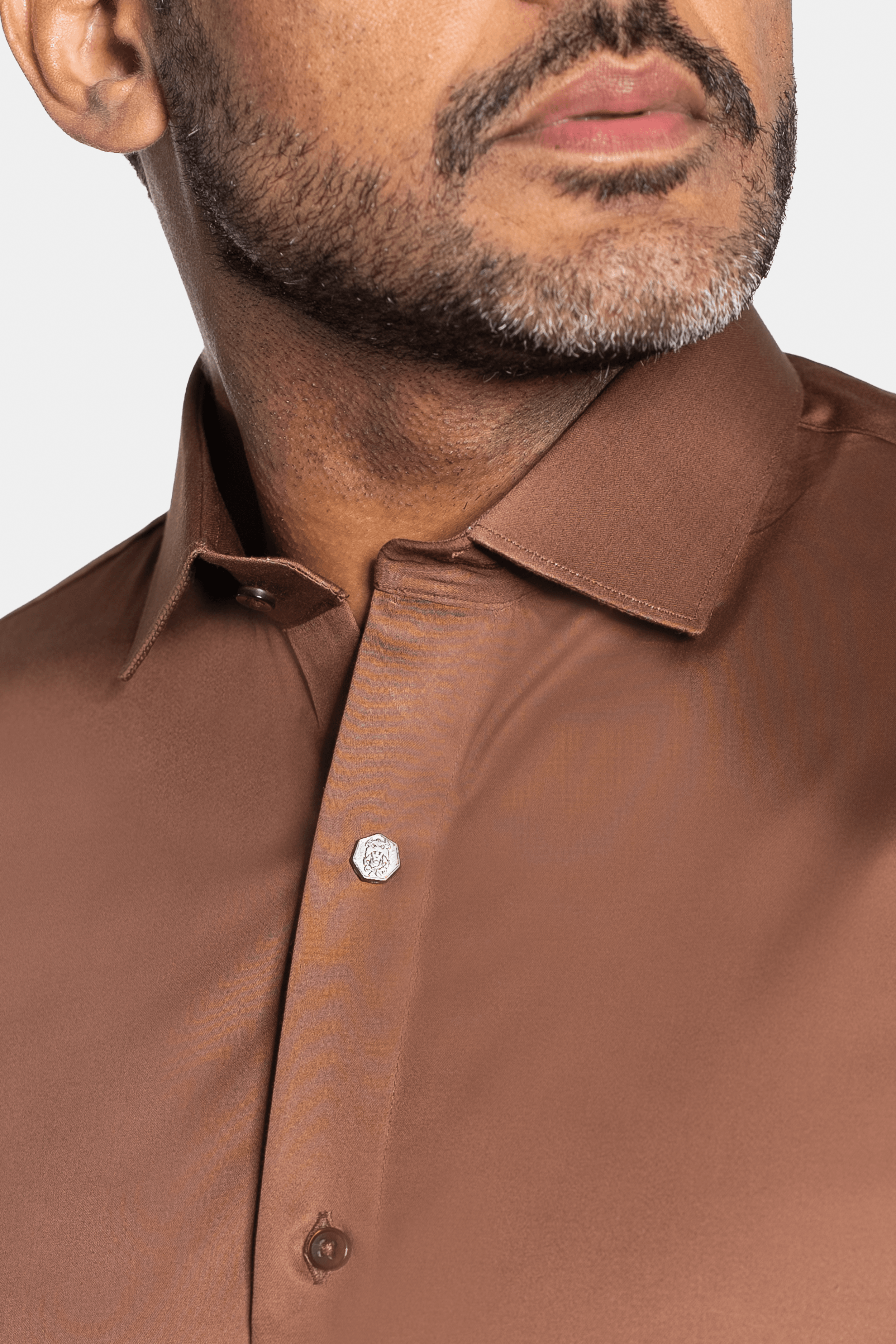 CAMISA ACETINADA LEONE