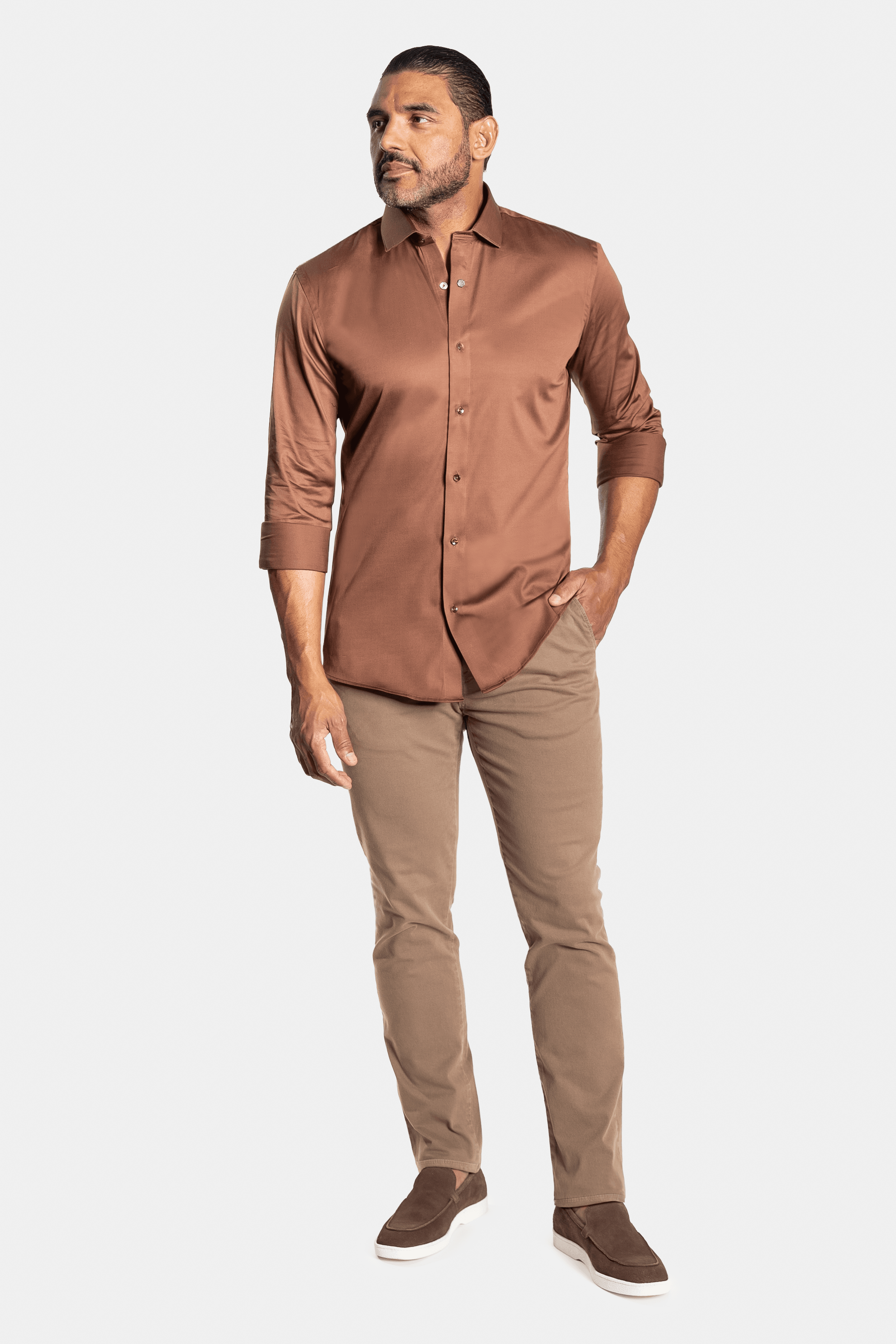 CAMISA ACETINADA LEONE