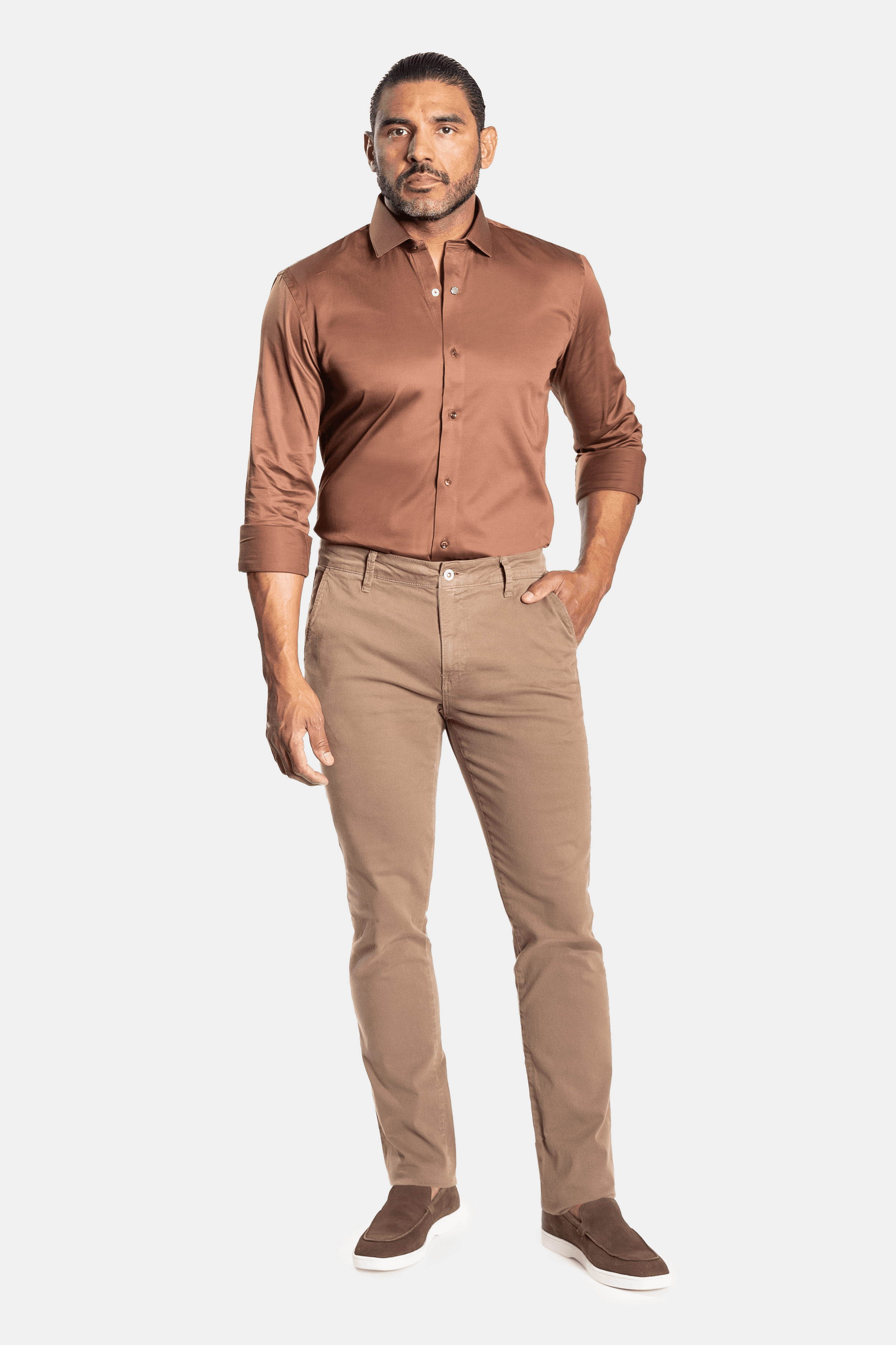 CAMISA ACETINADA LEONE
