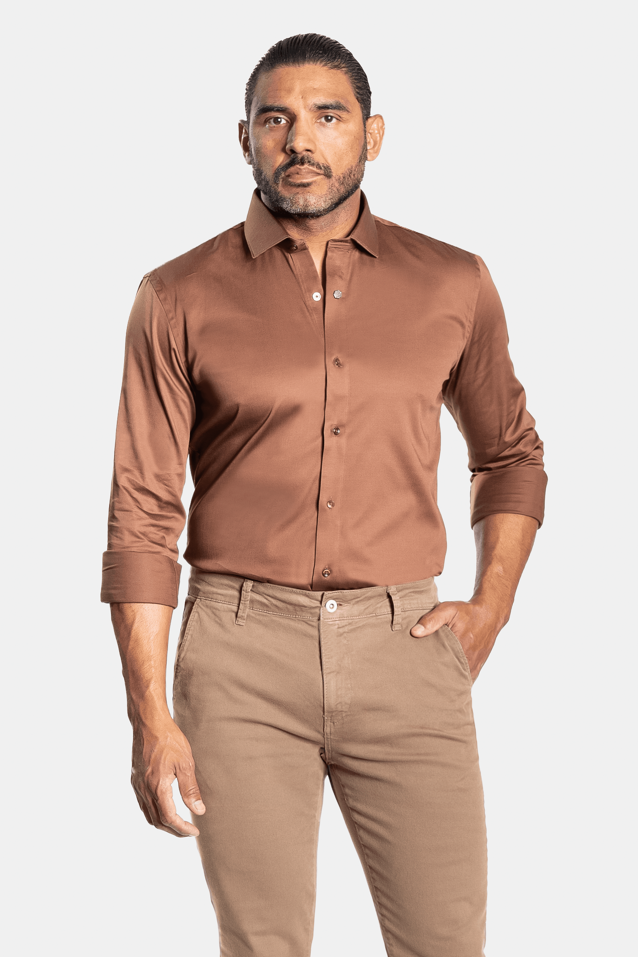 CAMISA ACETINADA LEONE