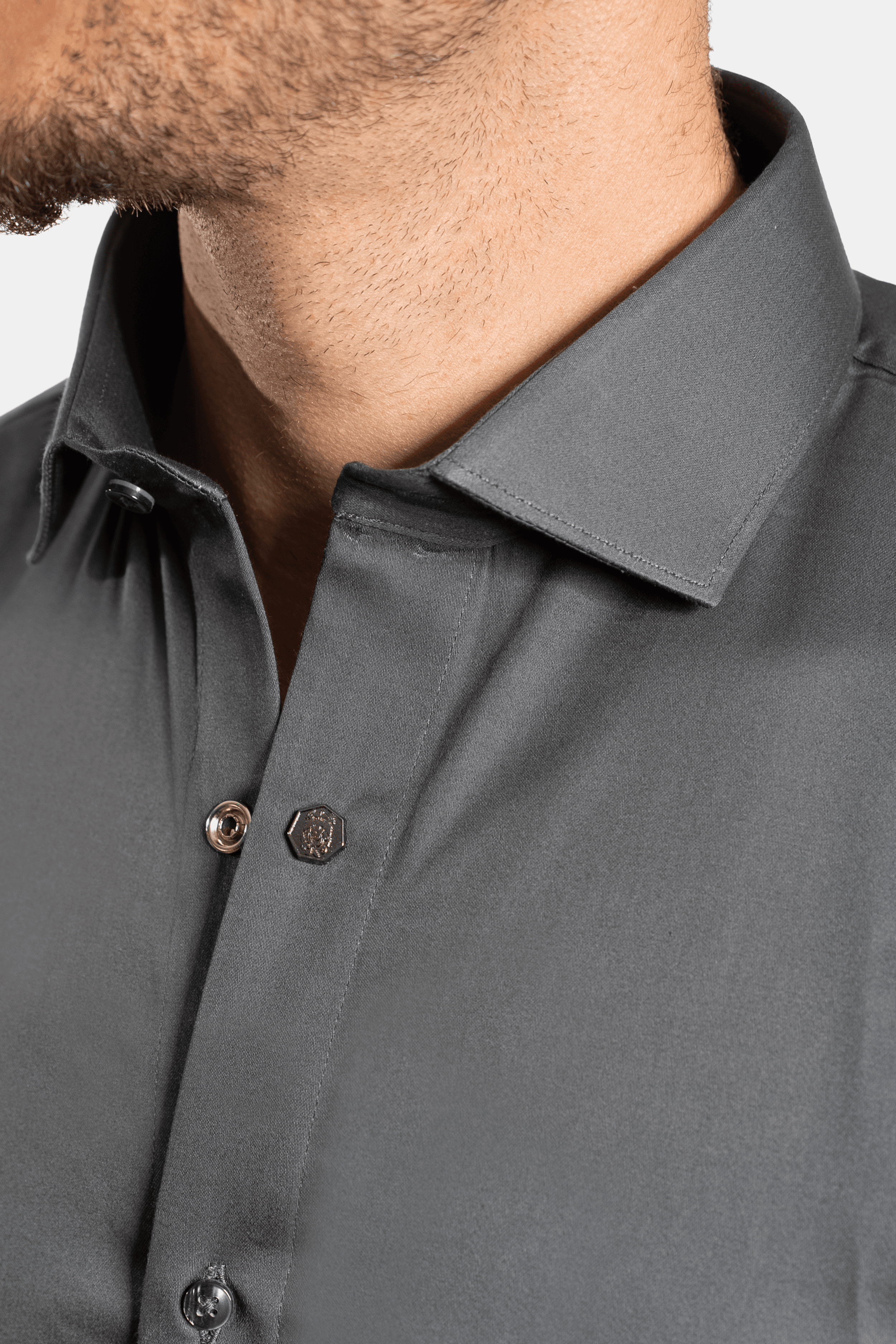 CAMISA ACETINADA LEONE
