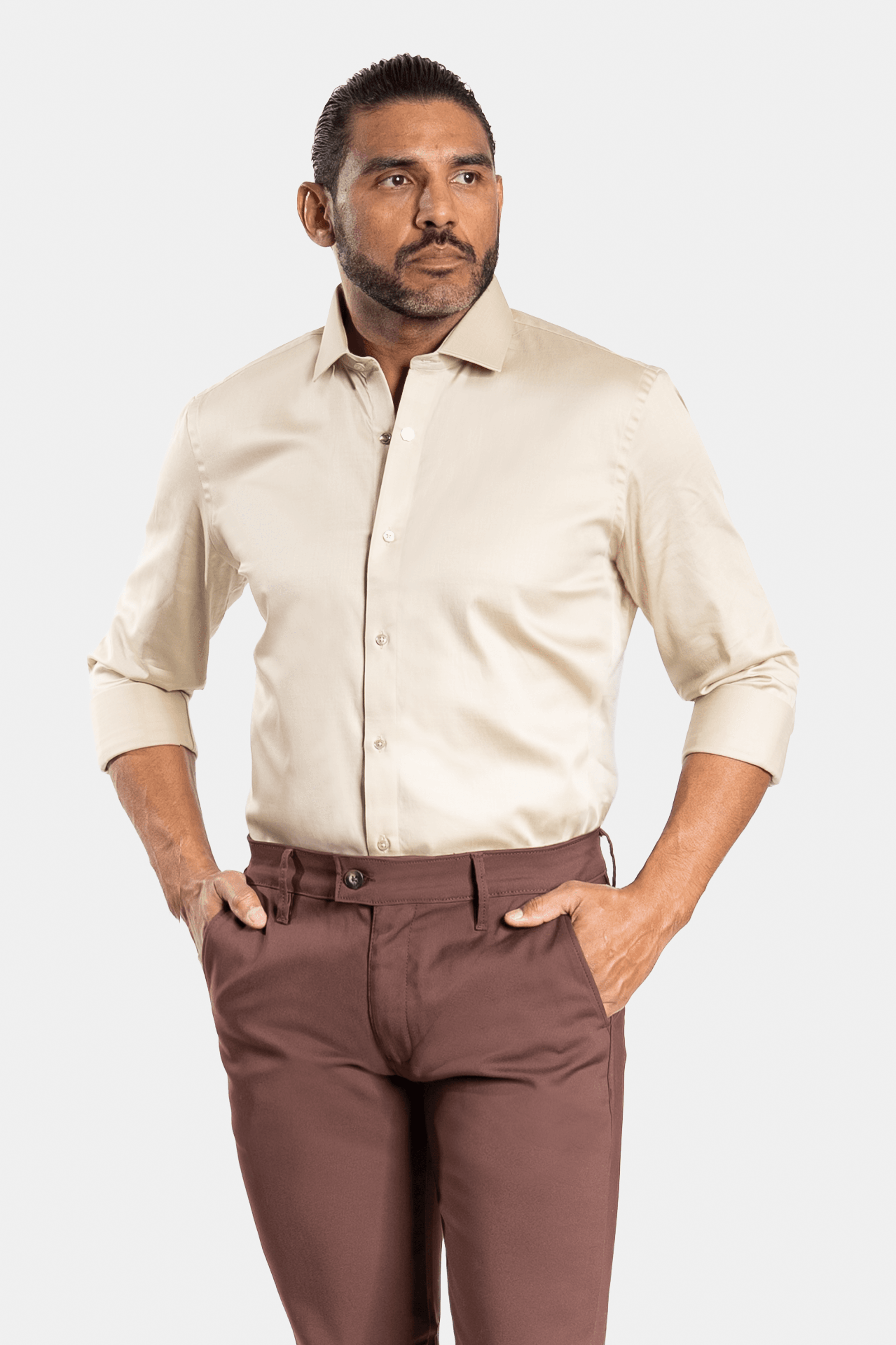 CAMISA ACETINADA LEONE