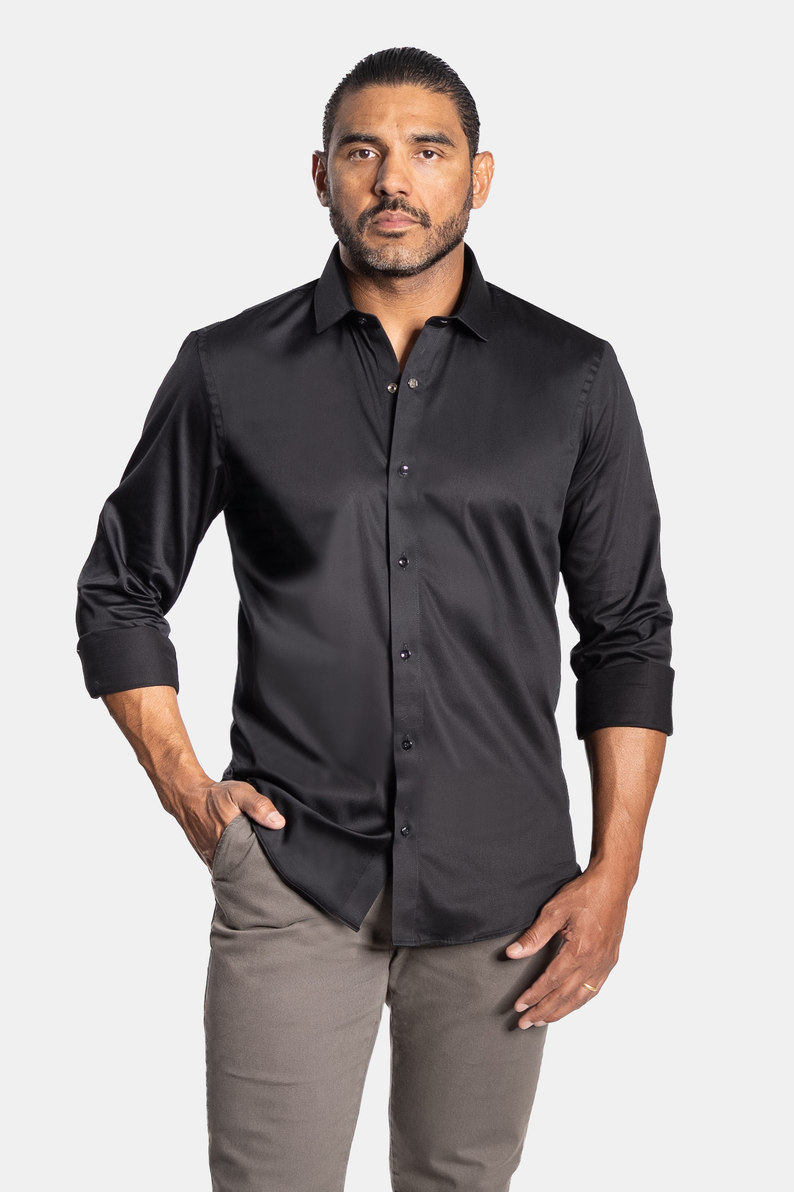 CAMISA ACETINADA LEONE