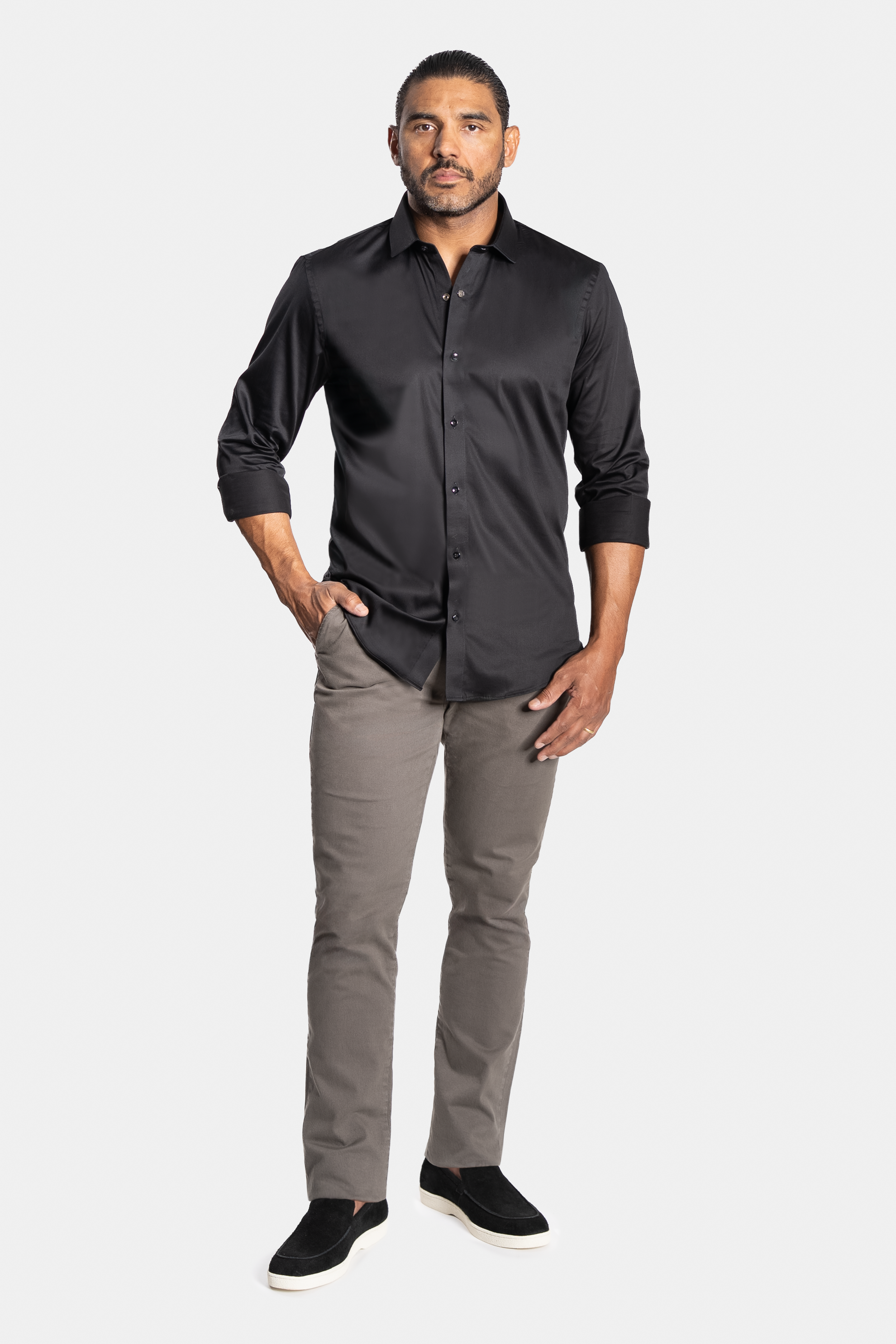 CAMISA ACETINADA LEONE