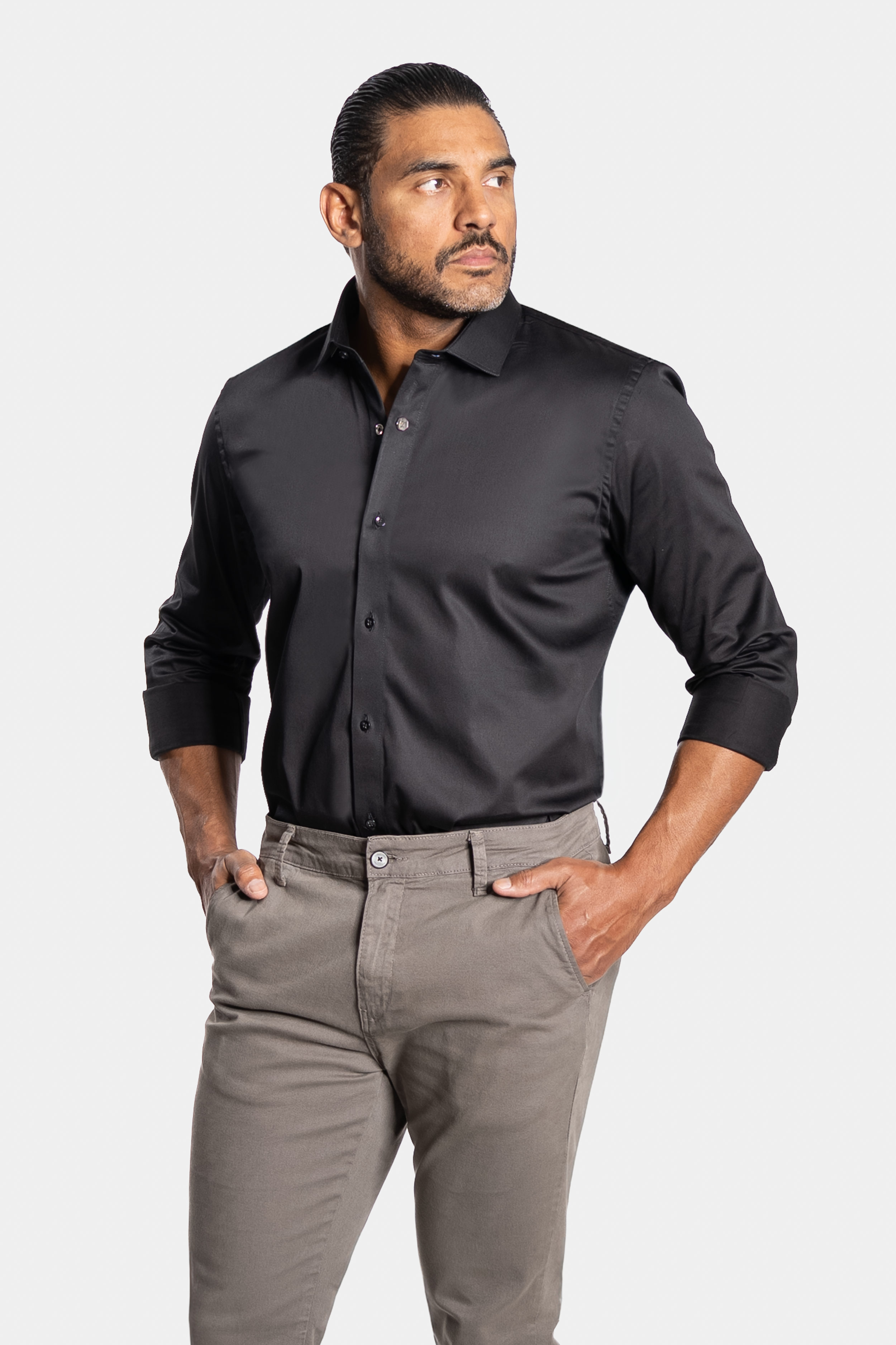 CAMISA ACETINADA LEONE
