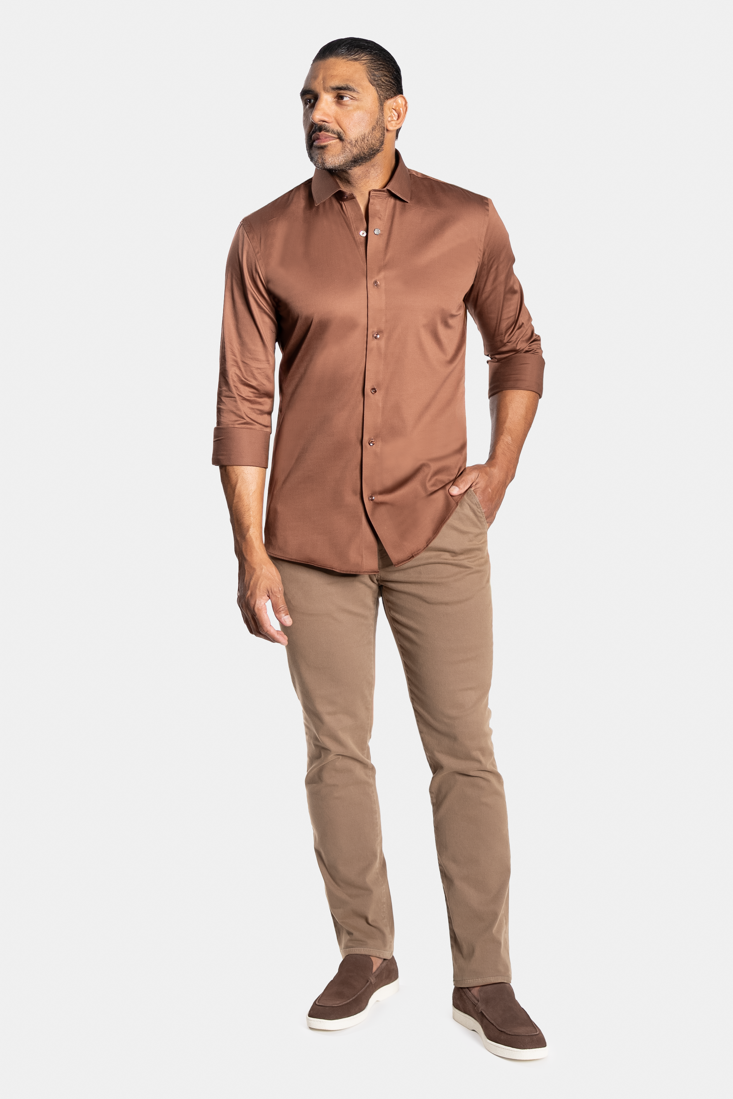 CAMISA ACETINADA LEONE