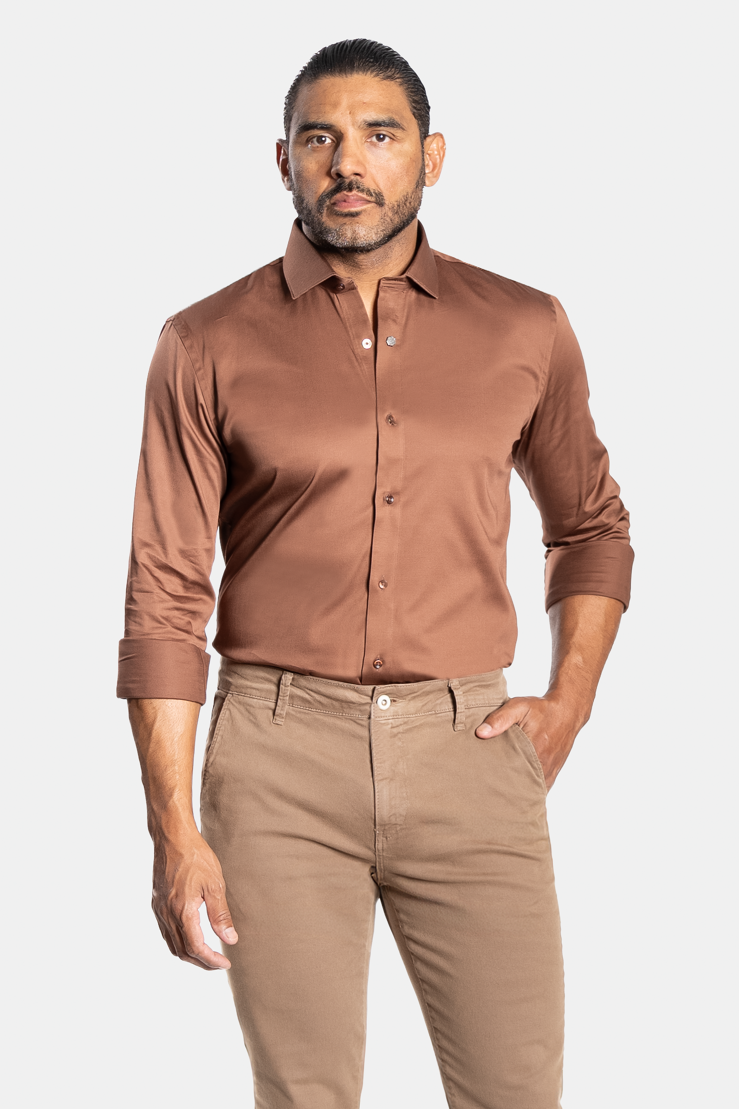 CAMISA ACETINADA LEONE