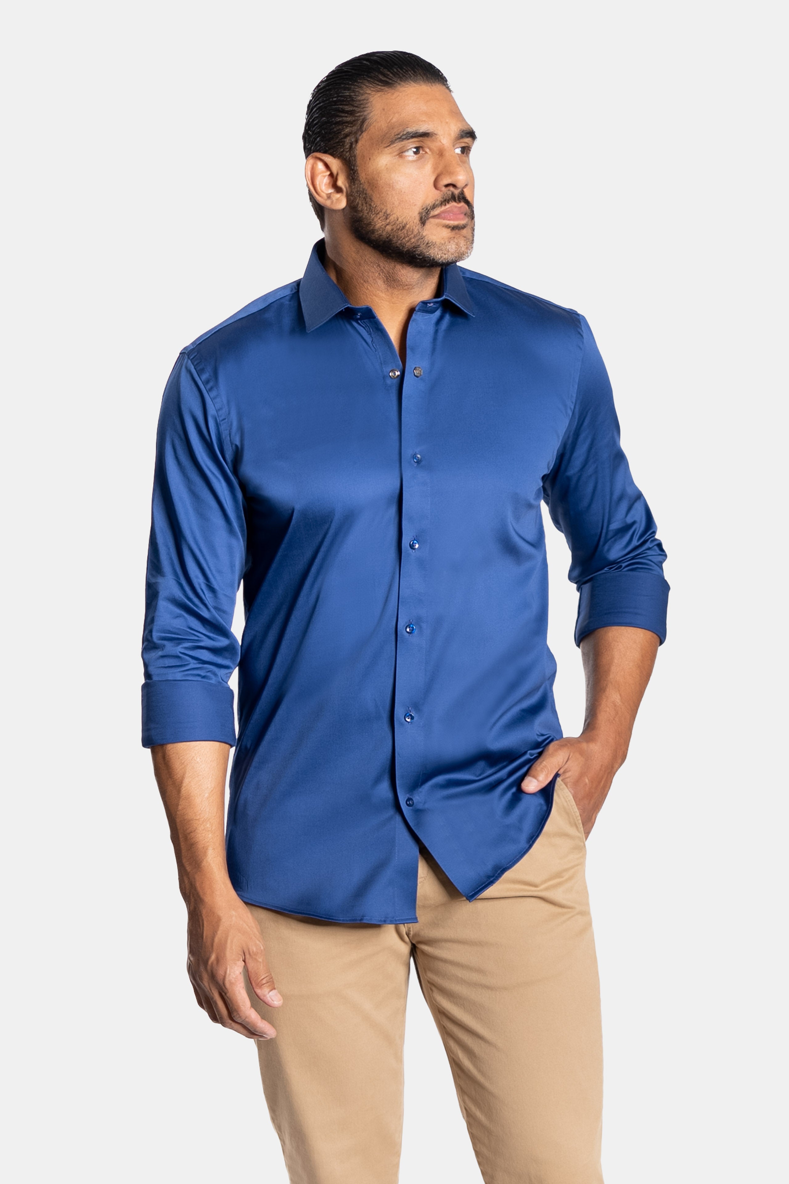 CAMISA ACETINADA LEONE