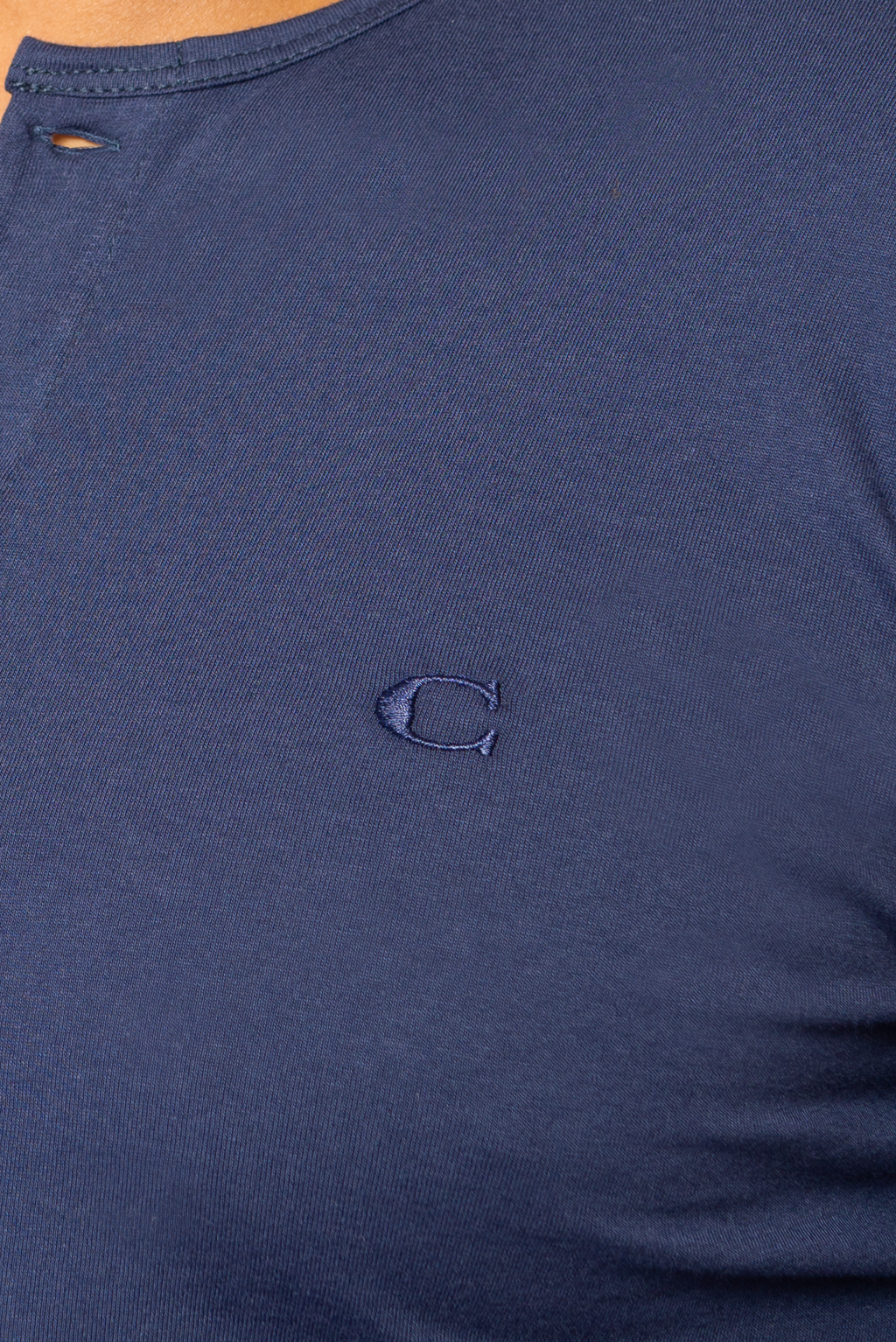 T-shirt Henley Linha C Manga Longa