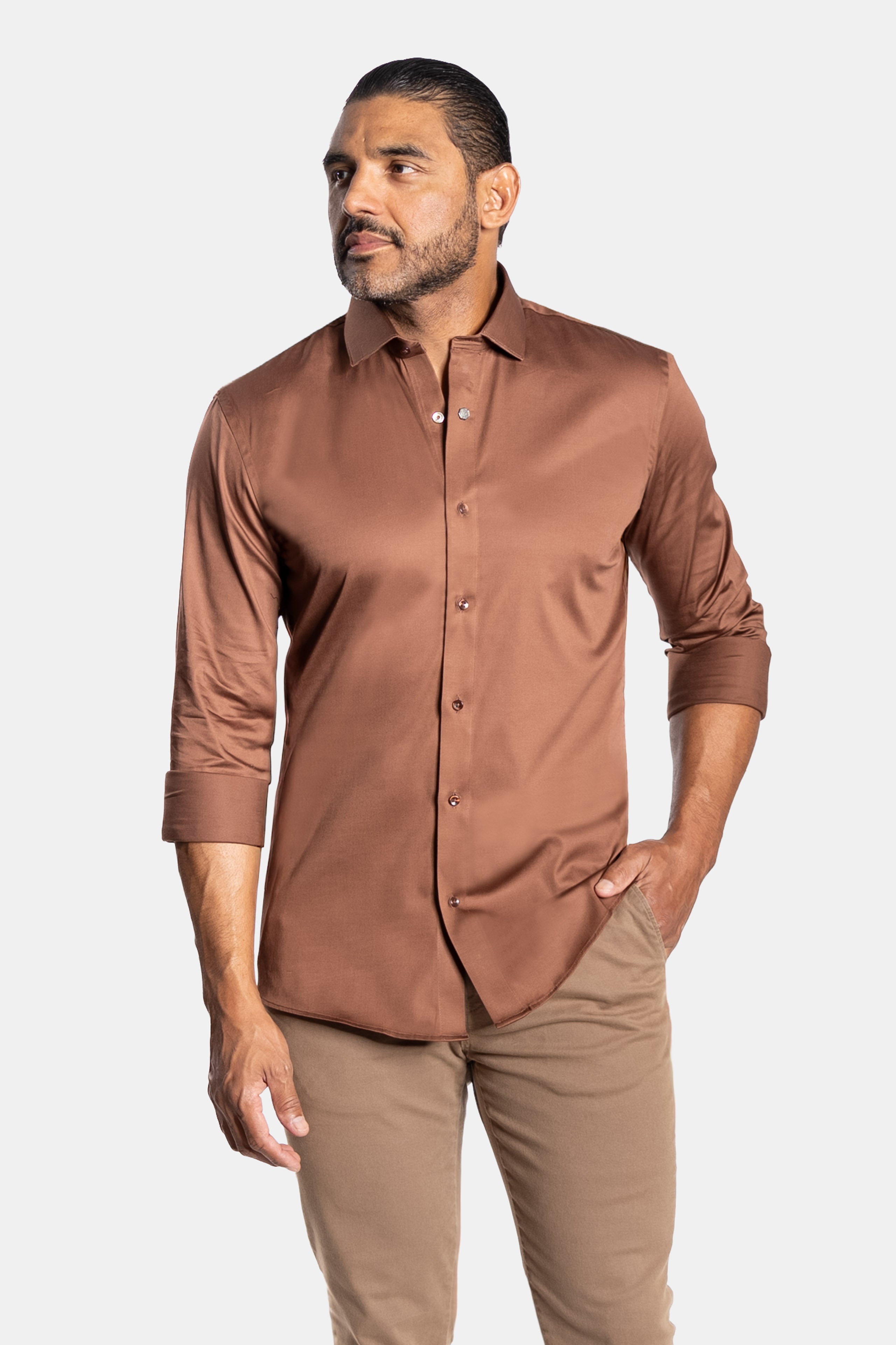 CAMISA ACETINADA LEONE