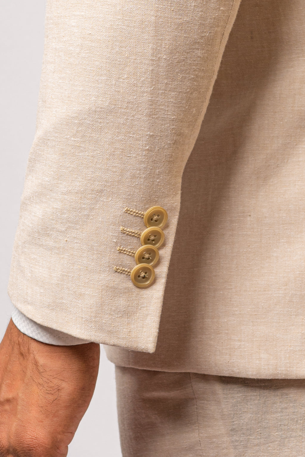 Terno Linho Lapela Notched